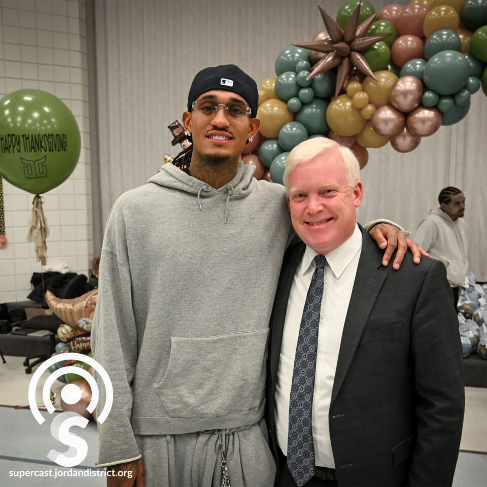 Superintendent with Jordan Clarkson