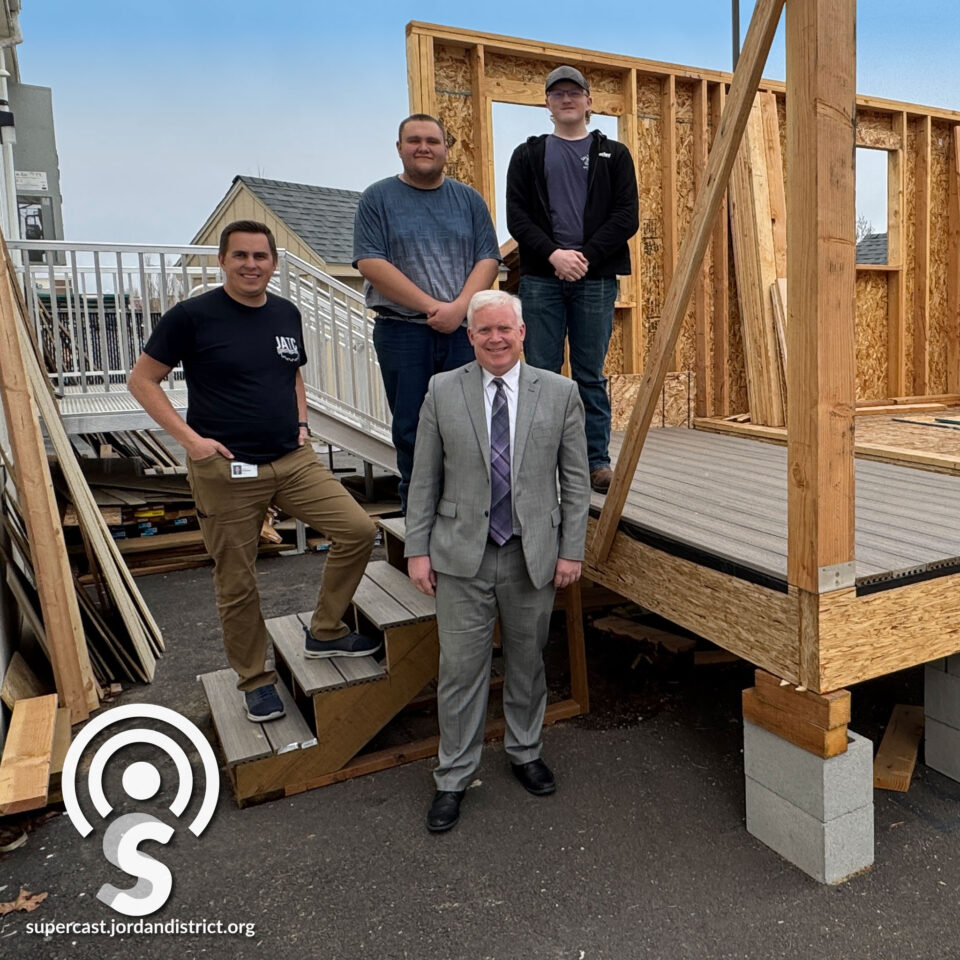 Superintendent with the construction crew