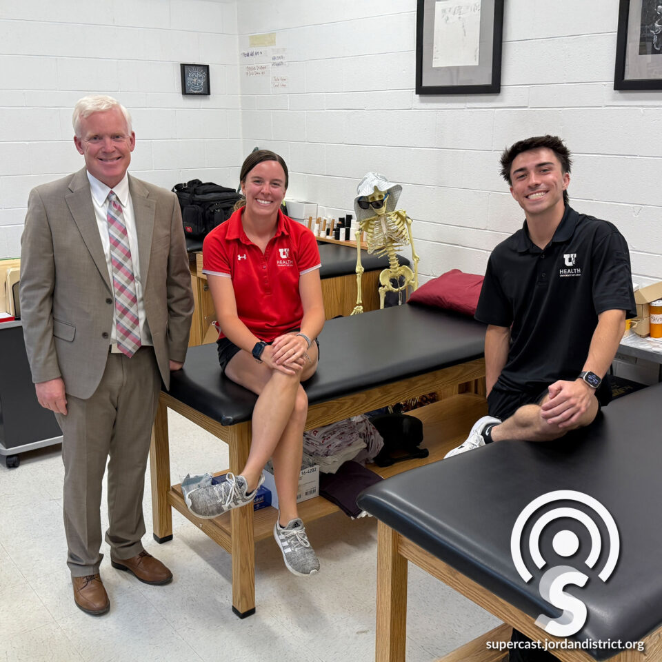Superintendent with athletic trainers