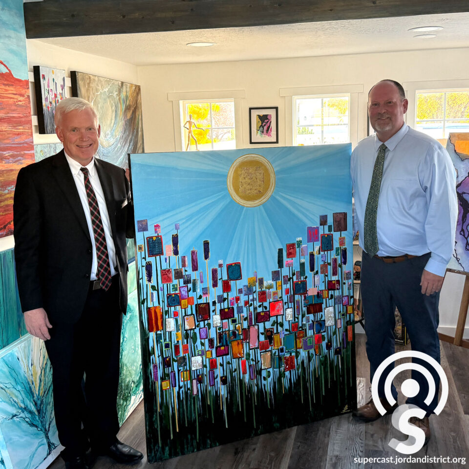 Superintendent with Principal Bryan Leggat