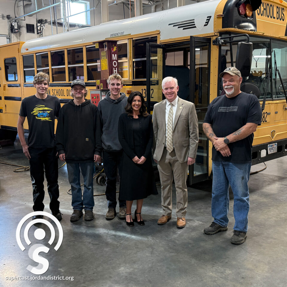 Superintendent with CTE Interns