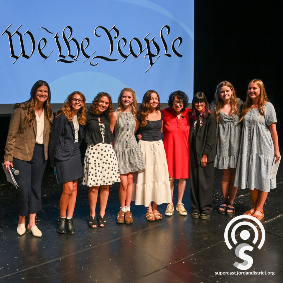 We the People students with Justice Sotomayor
